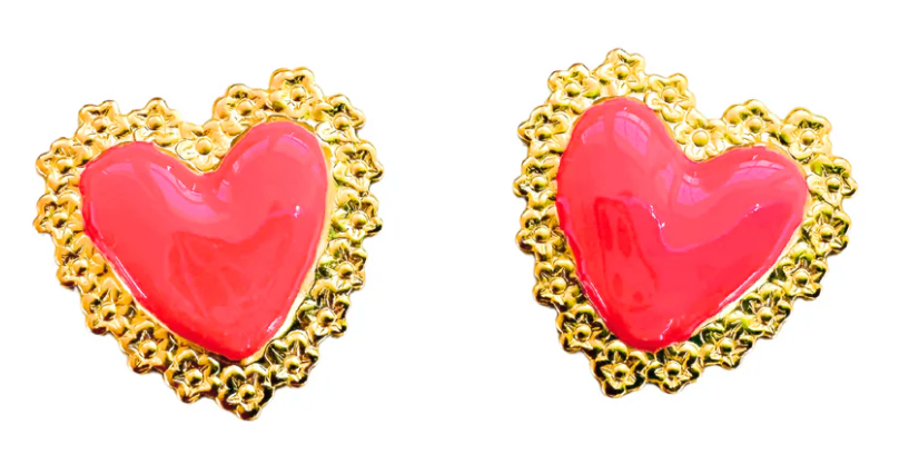 Love Stud Hot Pink