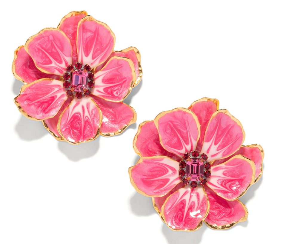 The Pink Reef Raspberry large hand painted jewel box florals