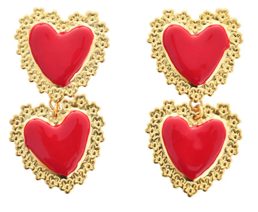 The Pink Reef Double Pink or Red Valentine Heart