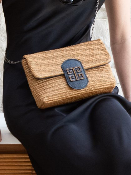 Dora Raffia Crossbody Bag