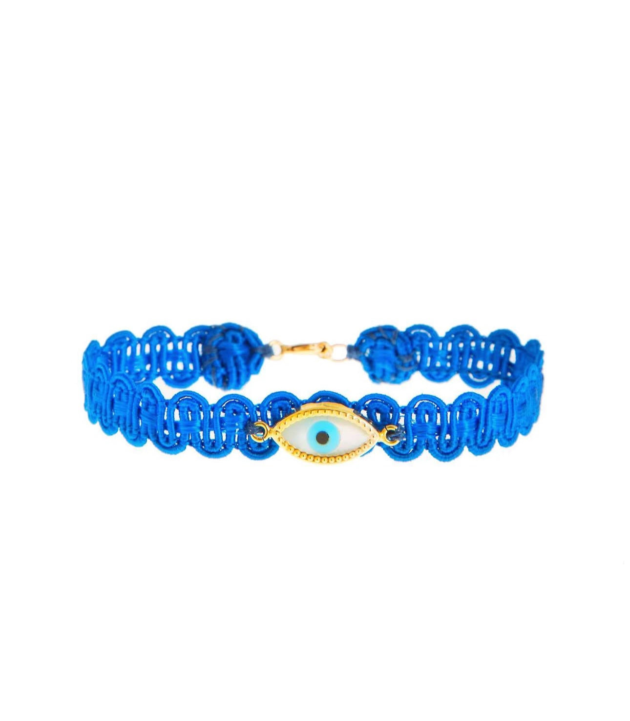 Fabric Bracelets with Gold Charms