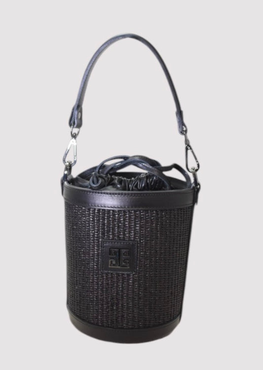 Iris Raffia Bucket Bag