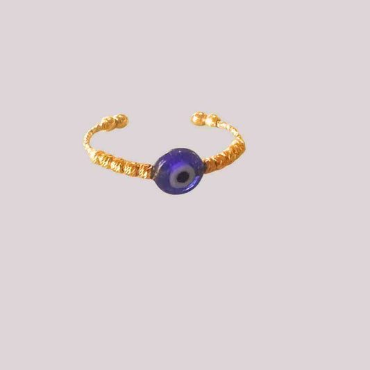 Eye Gold Plated Stackable Ring