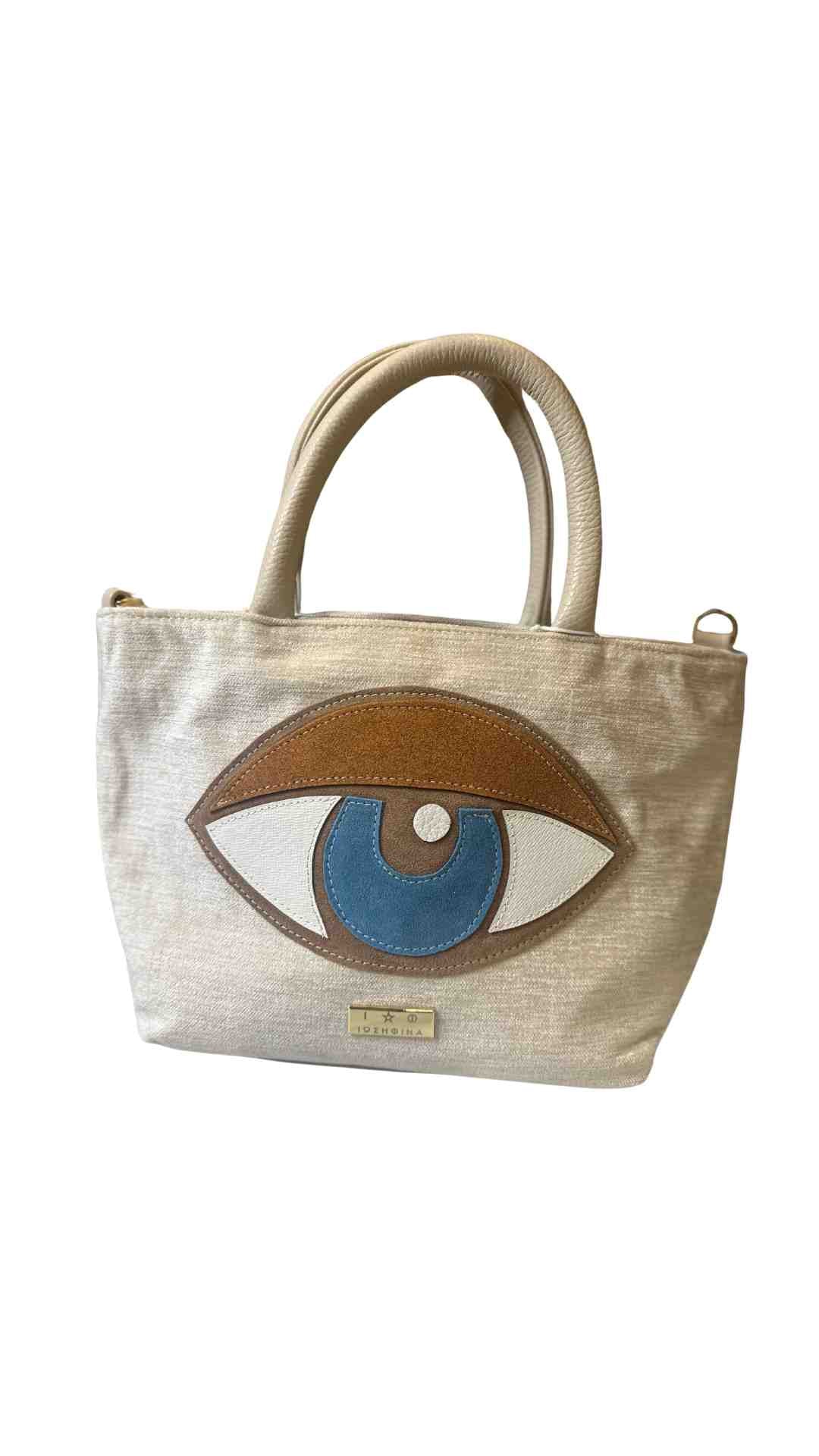 Leather Eye Small Tote