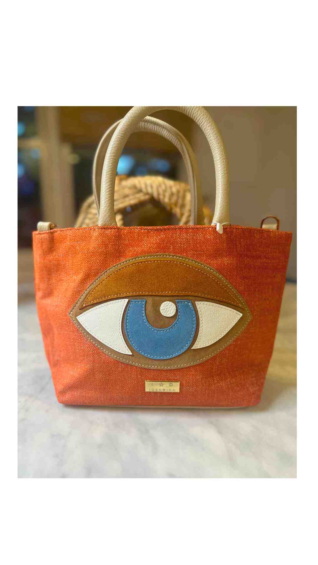 Leather Eye Small Tote