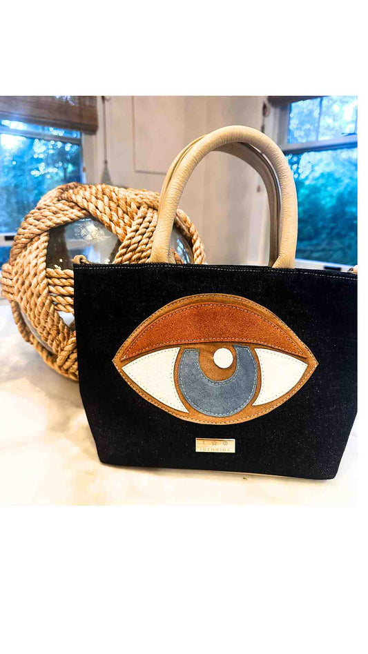 Leather Eye Small Tote